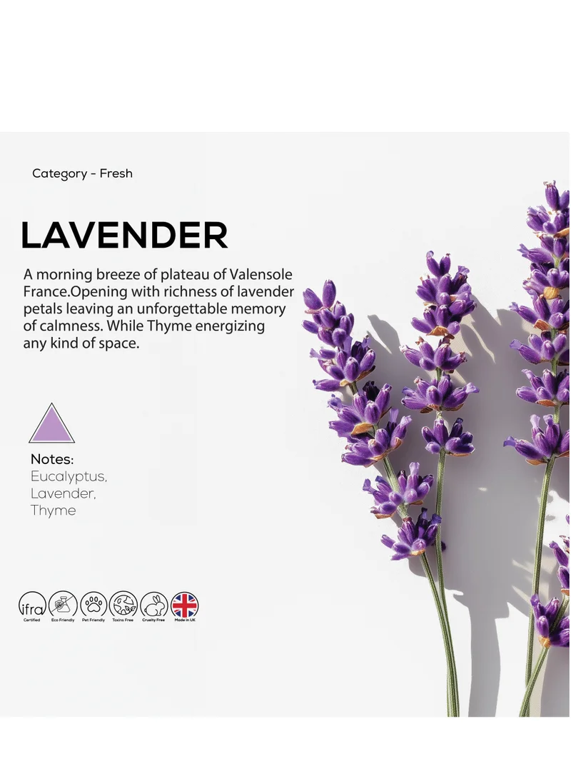 Dr Scent Dr Scent Diffuser Aroma Lavender - With Gentle and Natural Hints of Thyme and Lavender (170ml), Perfect for Home, Offices & SPA