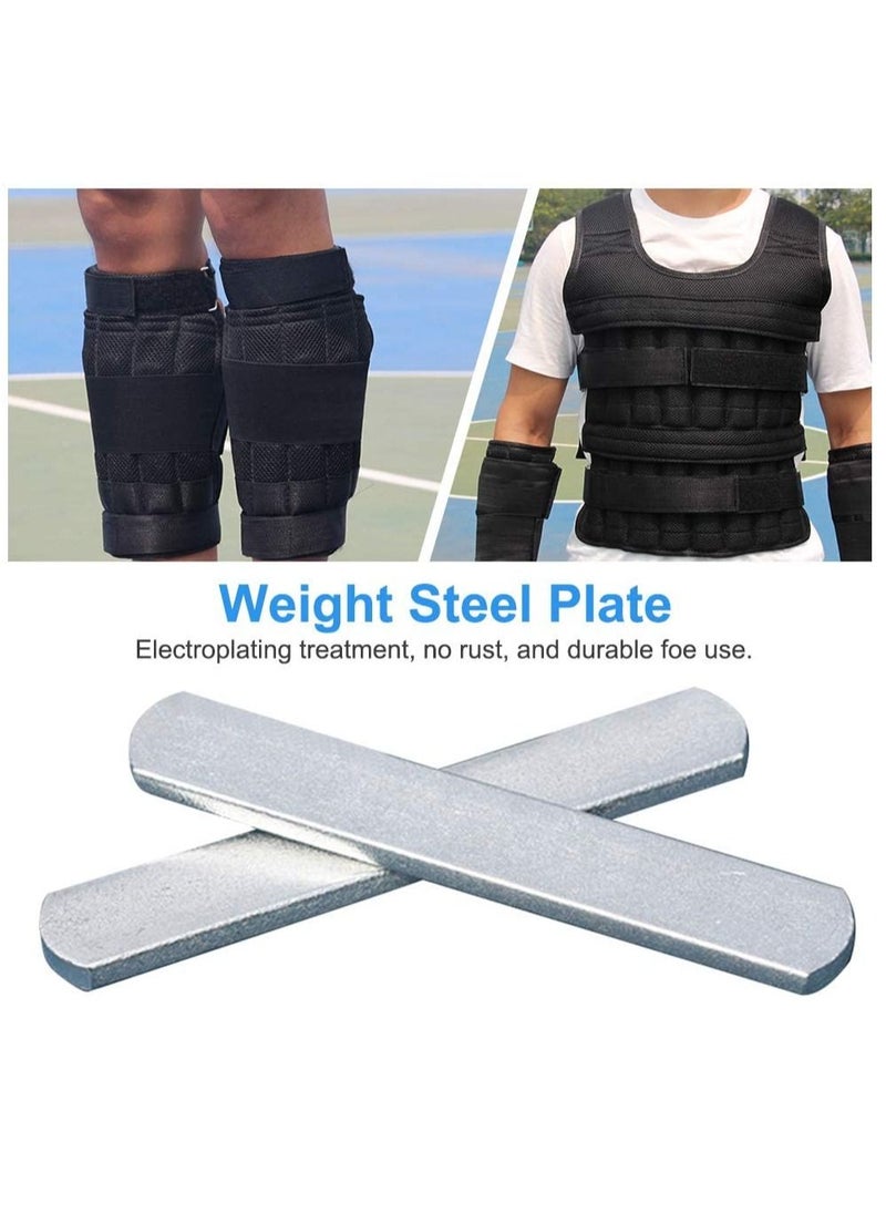 Generic Steel Plates for Weighted Vest Loading Leg Guards Strength Training Weight Steel Plate Adjustable Round Head Rustproof 6PCS  - Image 2