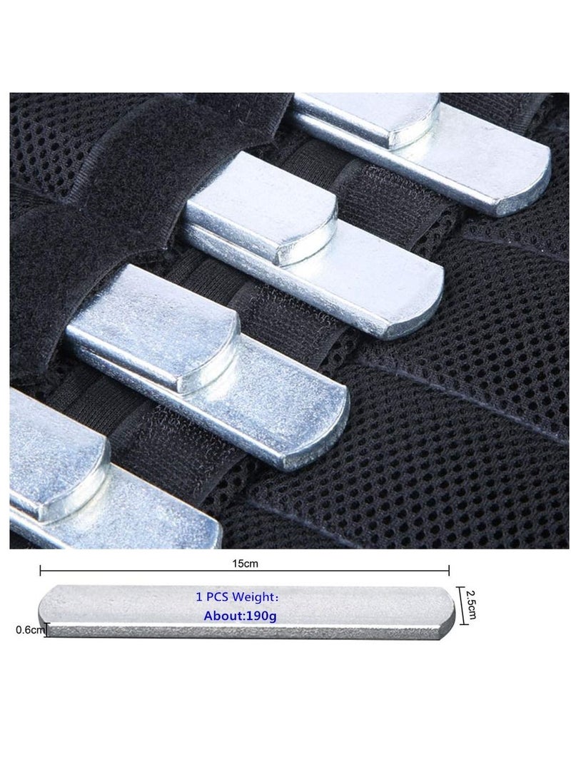Generic Steel Plates for Weighted Vest Loading Leg Guards Strength Training Weight Steel Plate Adjustable Round Head Rustproof 6PCS  - Image 5