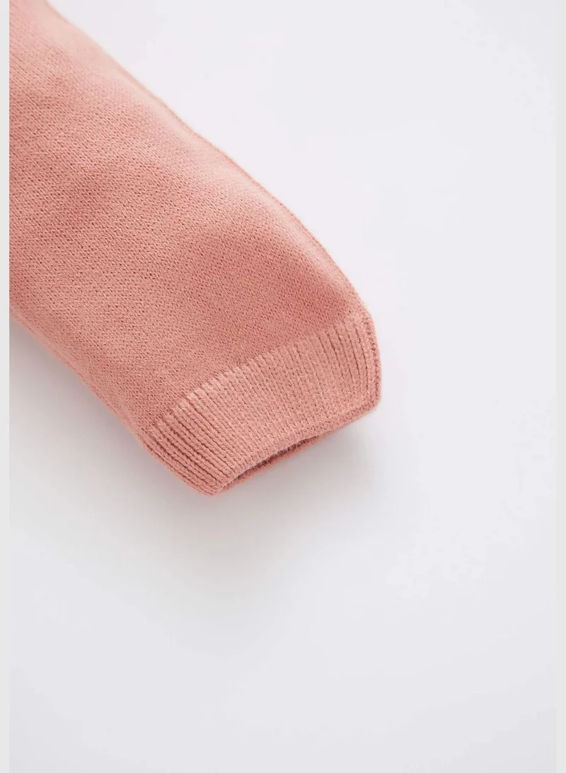DeFacto BabyGirl Regular Fit Bike Neck Long Sleeve Tricot Dress