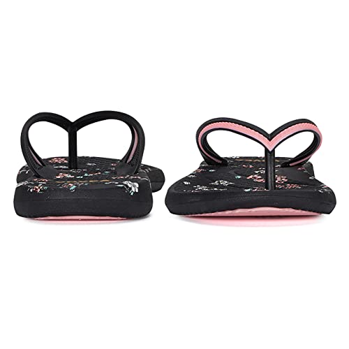 VOVEA Flip Flops For Women Non-Slip Bathroom Shower Shoes Cushion foam Indoor and Outdoor Sandals,Black US 7 - Image 5