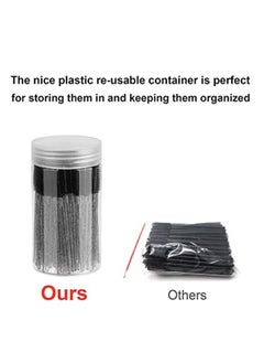 KASTWAVE 100 PCS Disposable Eyelash Brush, Mascara Wands Makeup Brushes Applicators Kits for Eyelash Extensions and Eyebrow Brush with Container  - Image 4