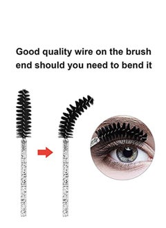 KASTWAVE 100 PCS Disposable Eyelash Brush, Mascara Wands Makeup Brushes Applicators Kits for Eyelash Extensions and Eyebrow Brush with Container  - Image 2