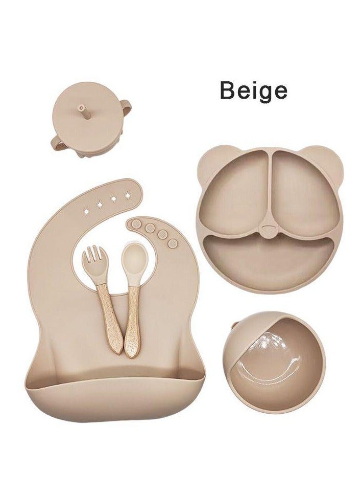 6-piece beige silicone food set - Image 1