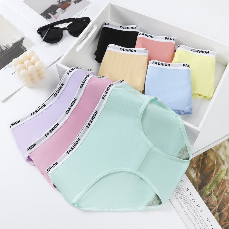 Girls Seamless Cotton Briefs Autumn Winter Simple Japanese Style Green - Image 4
