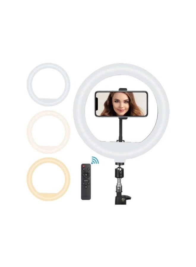 Dreamzon RL-18 LED Ring Light 18 Inch Professional Soft Lighting Kit with Adjustable Tripod & 3 Mobile Holders for Makeup, Photography & Video Shooting - Image 1