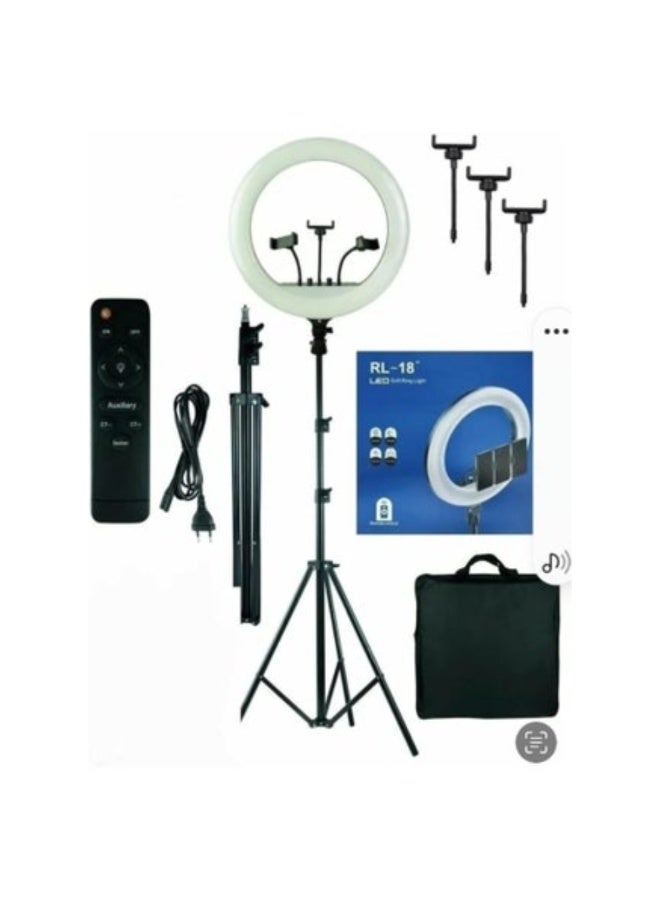 Dreamzon RL-18 LED Ring Light 18 Inch Professional Soft Lighting Kit with Adjustable Tripod & 3 Mobile Holders for Makeup, Photography & Video Shooting - Image 2
