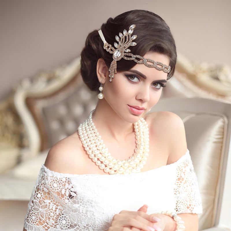 💄 طوق رأس زفاف مرصع بالكريستال للعرائس إكسسوارات شعر أنيقة للنساء باللون الذهبي - Image 3