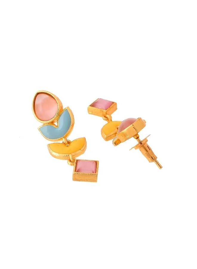 VOYLLA Forever More Yellow Blue Necklace Set
