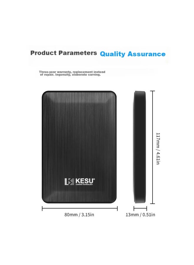 Kesu Encrypted Portable Hard Drive, 1.5tb, Usb3.0, K1, 2.5-inch, Stylish Black, External Storage For File And Photo Backup - Image 5