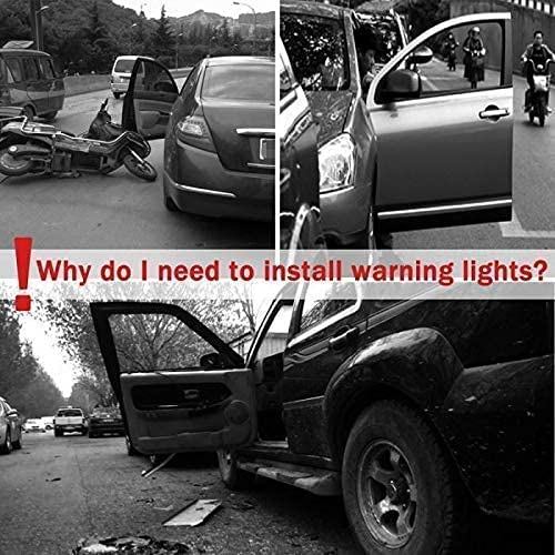 SARTE car door light wireless indicator waterproof waring door light (Red 4 Pcs) - Image 3