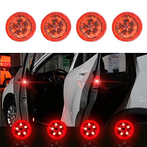 SARTE car door light wireless indicator waterproof waring door light (Red 4 Pcs) - Image 1