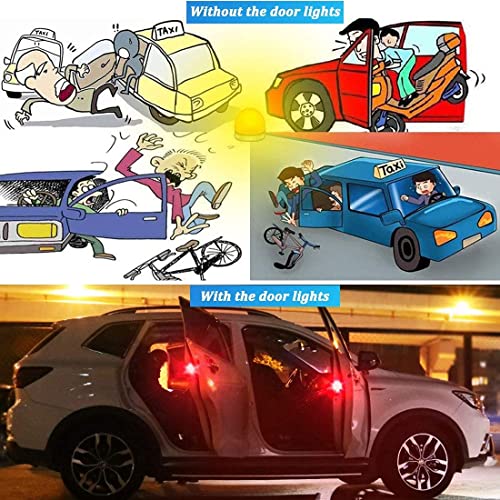 SARTE car door light wireless indicator waterproof waring door light (Red 4 Pcs) - Image 2