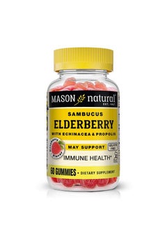 Sambucus Elderberry Gummies With Echinacea & Propolis Antioxidant Immune System Support Supplement With Vitamin C 60 Gummies