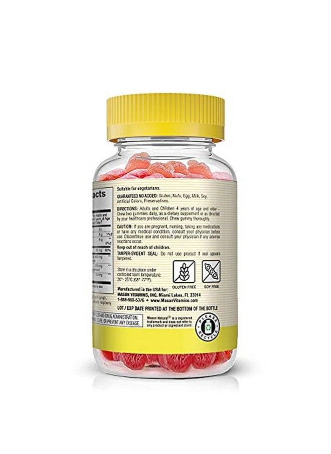 Mason Natural - Sambucus Elderberry Gummies With Echinacea & Propolis Antioxidant Immune System Support Supplement With Vitamin C 60 Gummies - Image 1