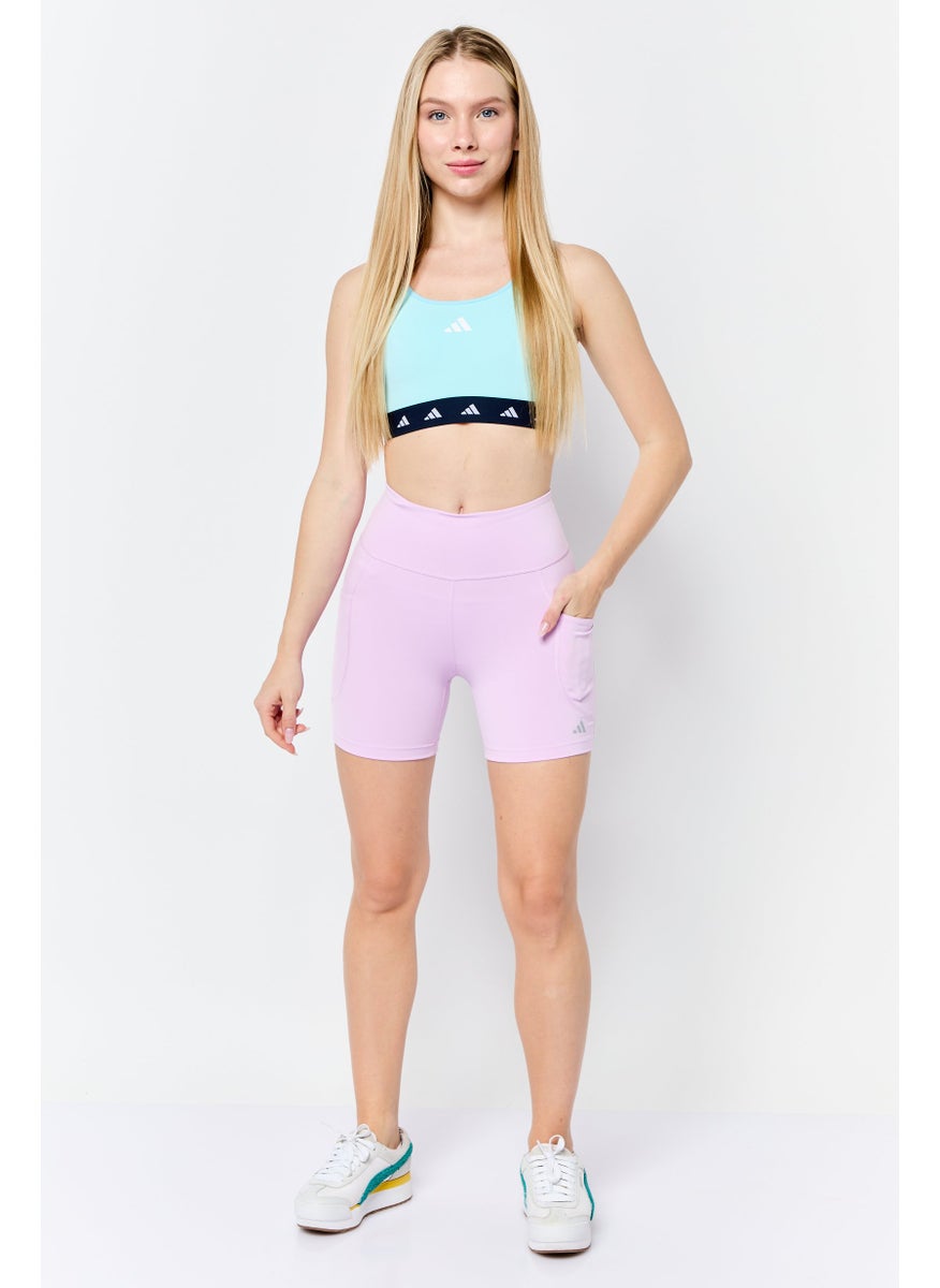 Adidas Women Performance Fit 5 Inch Running Shorts, Lilac  - Image 2