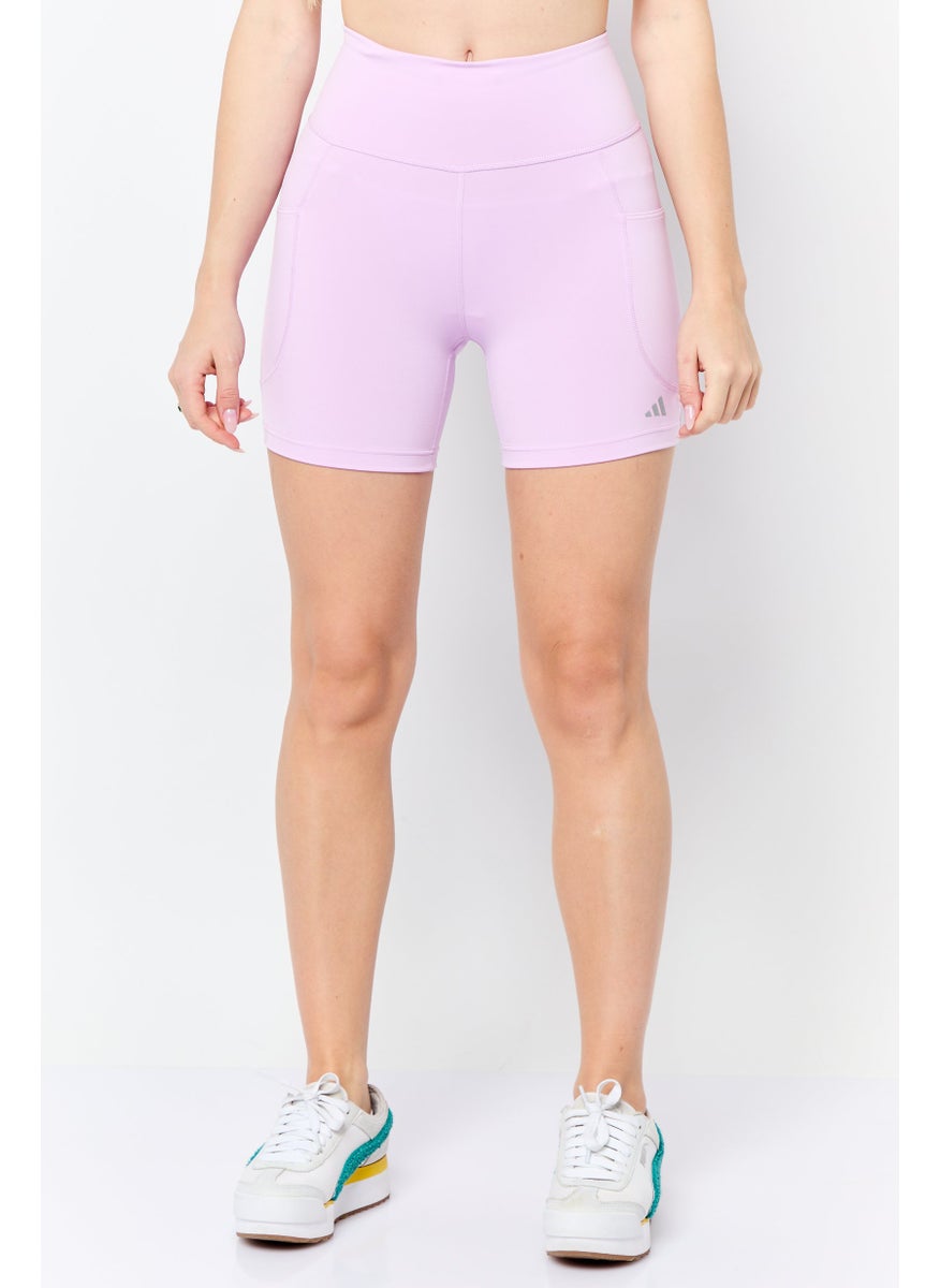Adidas Women Performance Fit 5 Inch Running Shorts, Lilac  - Image 1