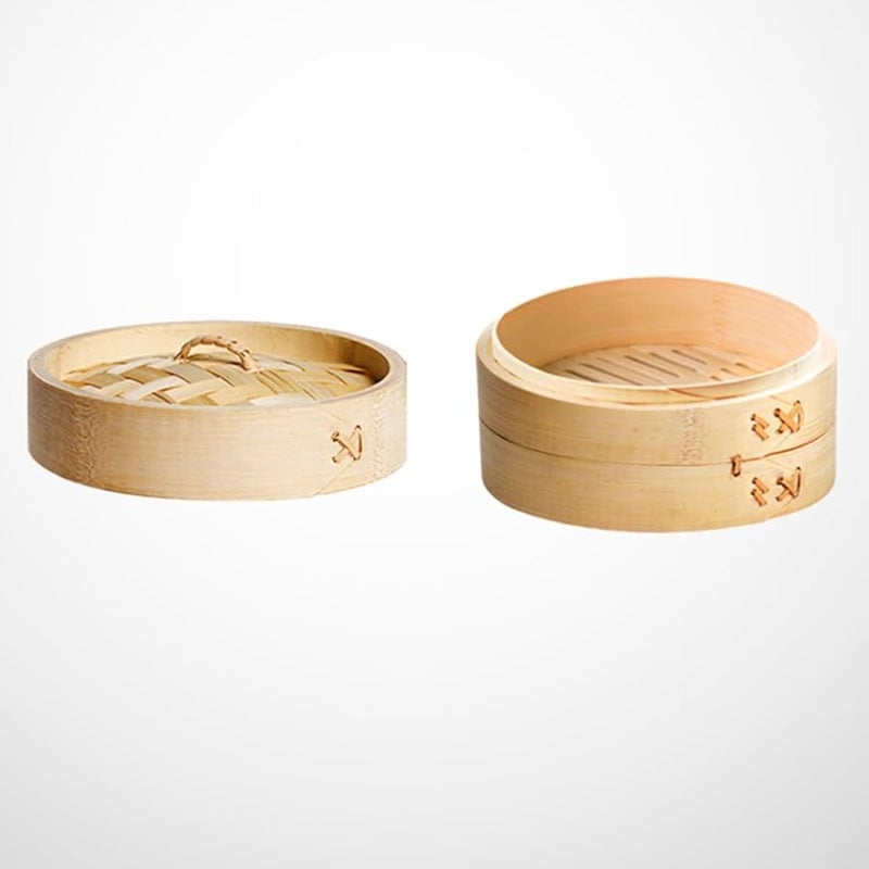 قطعتان من البخار المصغرة مع غطاء وسلة غير قابلة للتشوه للزلابية والدمسم، أسرع وأساسي للمطبخ المنزلي - Image 5