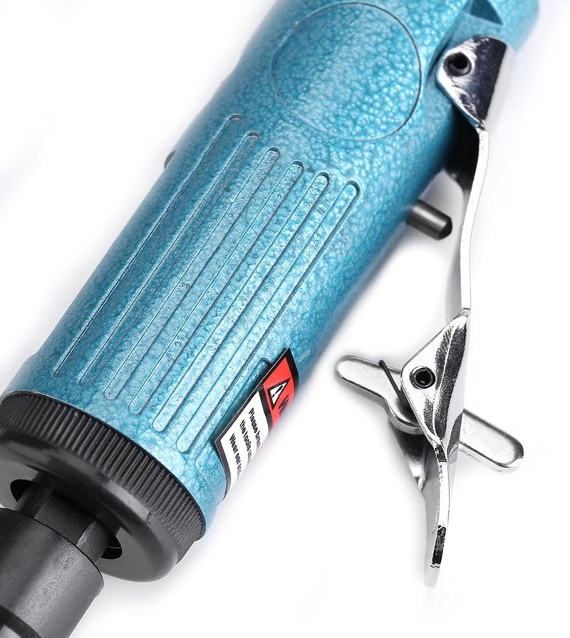 Air Die Grinder, 3mm Mini Pneumatic Polishing Grinder 23000RPM Low Noise for Metal Mold Deburring Cutting 17.5cm 0.45kg (Blue) - Image 3