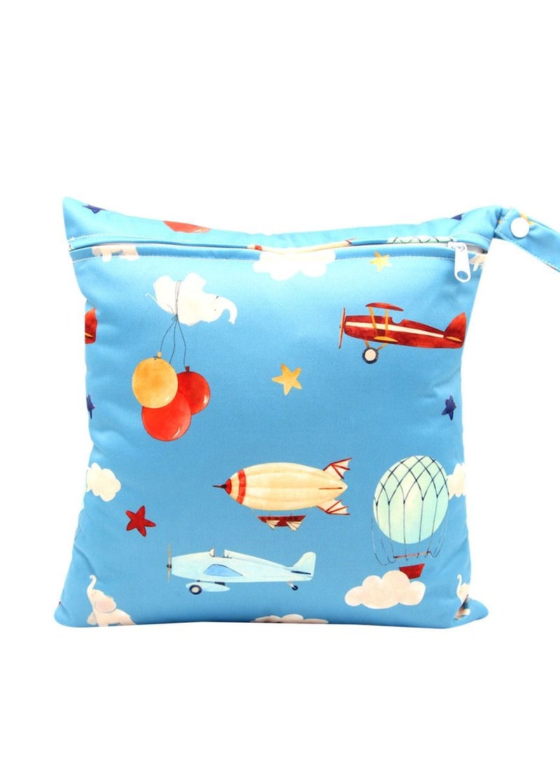 Asenappy Asenappy Cartoon Printed Stroller Single Zipper Car Hanging Bag Stroller Hanging Bag Multi-functional Diaper Storage Bag 