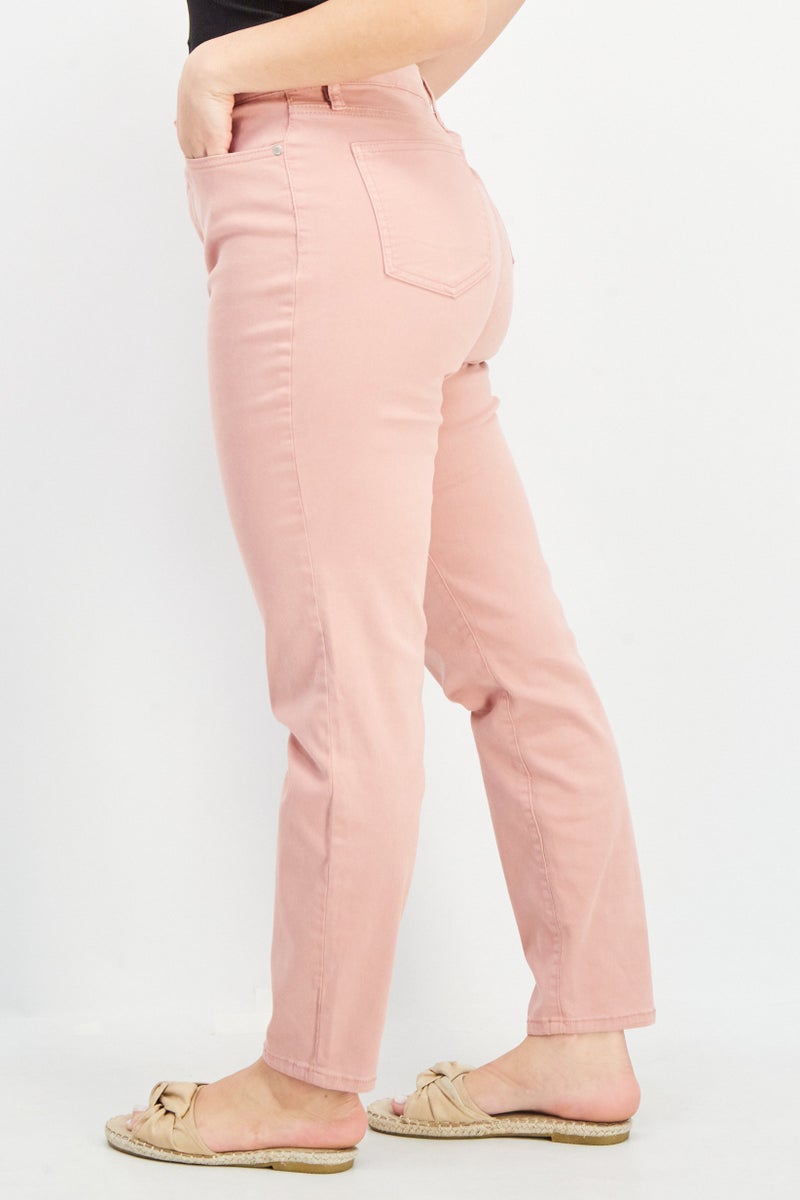 Buffalo Women Skinny Fit 27 Inseam High Rise Stretchable Jeans, Pink - Image 3