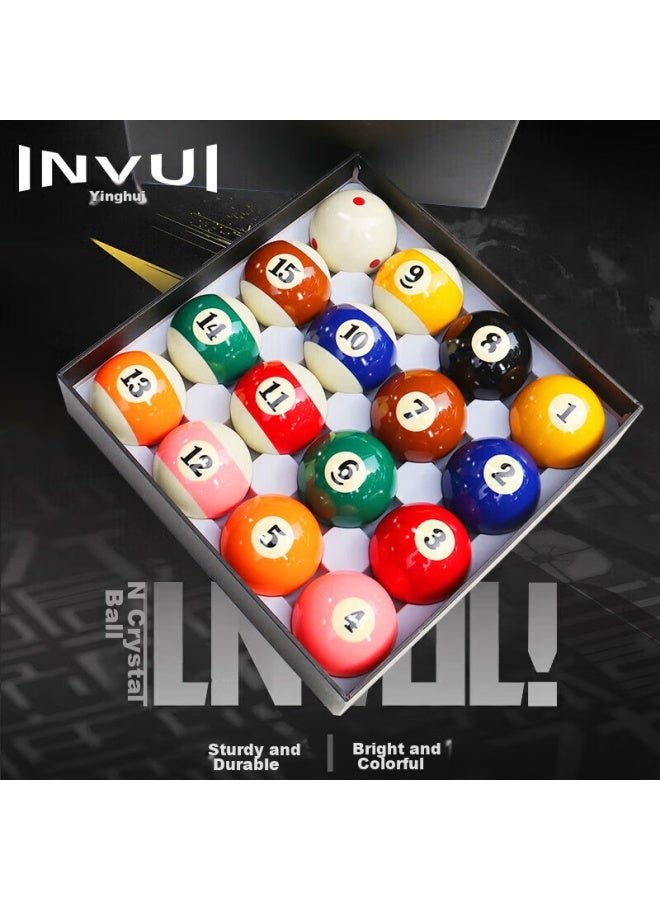 Invui Billiard Balls, Standard Black 8 Crystal Balls, 16-color Large Size Billiard Balls, Billiard Supplies, Table Tennis Balls, Tv57.2mm - Image 1