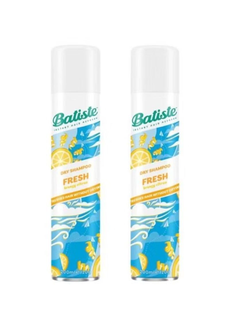 Batiste Dry Shampoo Fresh 200ml Twin Pack 