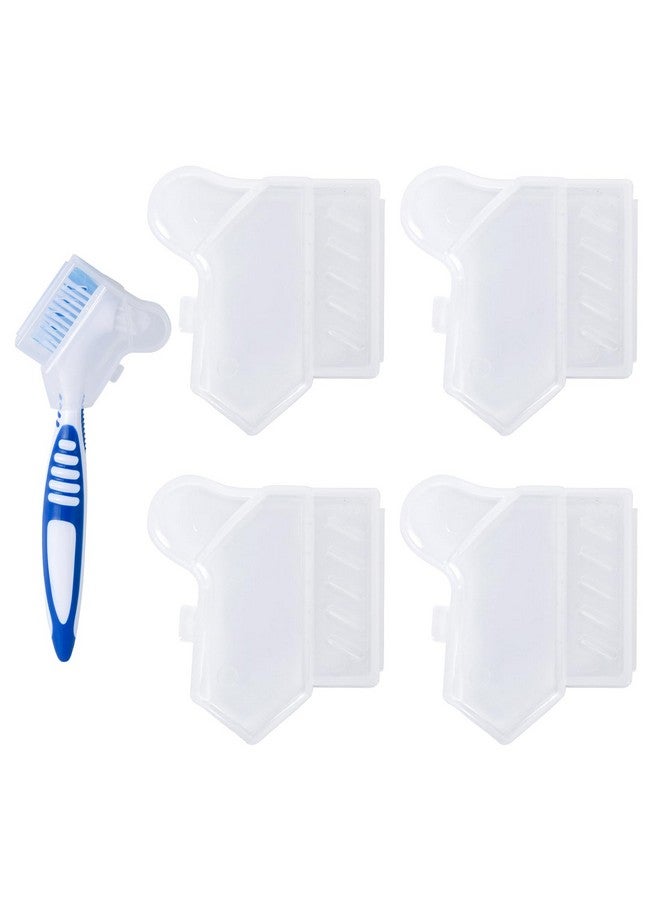SoeKoa Denture Brush Cover, 4pcs Denture Brush Cover Only, Denture Tooth Brush Cover with Air Vent Drain Water Protect the Hygiene of Denture Brush, Portable Denture Tooth Brush Cover to Travel and Home - Image 1