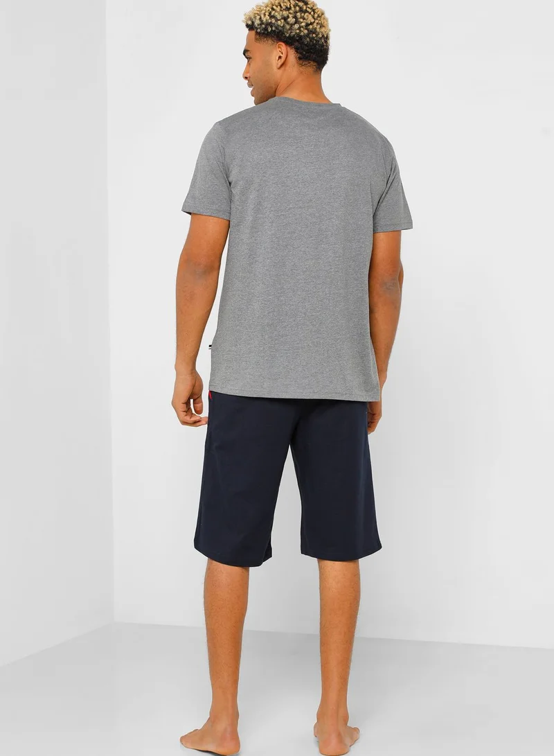 U.S. Polo Assn. Crew Neck T-Shirt And Shorts Set