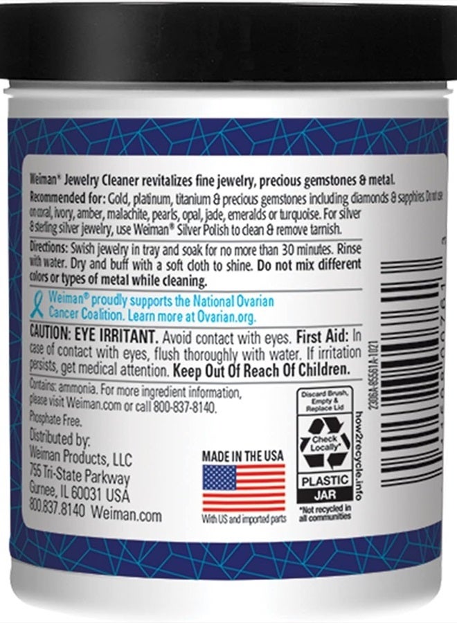Weiman Fine Jewelry Cleaner Liquid with Cleaning Brush – Restores Shine & Brilliance to Gold, Platinum, Precious Gemstones & Diamond Jewelry, 6 Oz  - Image 2