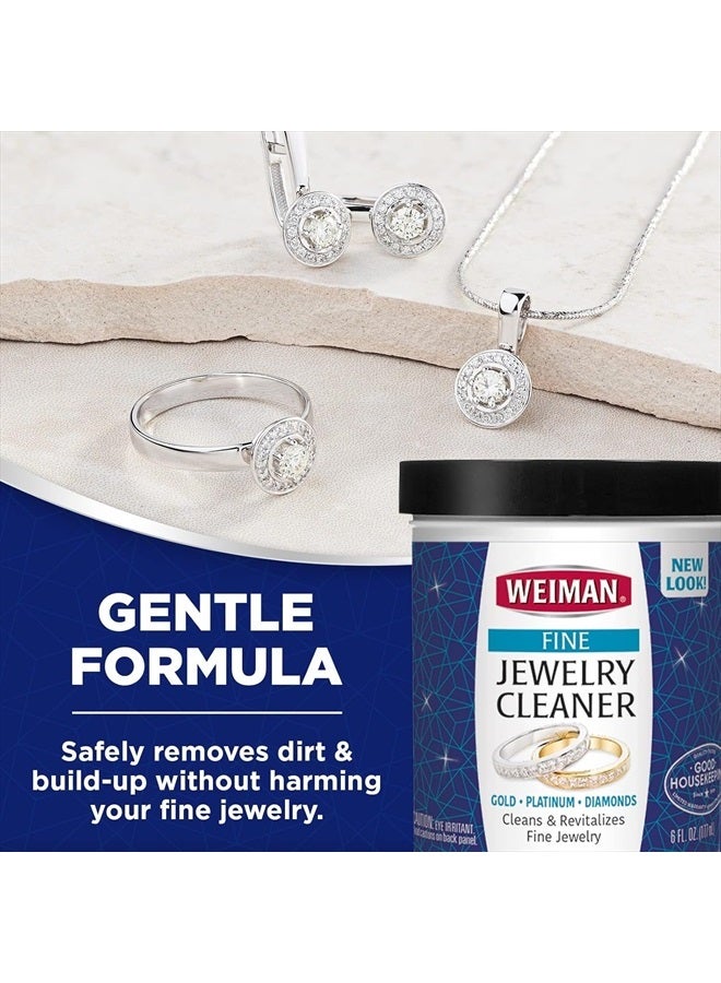 Weiman Fine Jewelry Cleaner Liquid with Cleaning Brush – Restores Shine & Brilliance to Gold, Platinum, Precious Gemstones & Diamond Jewelry, 6 Oz  - Image 4