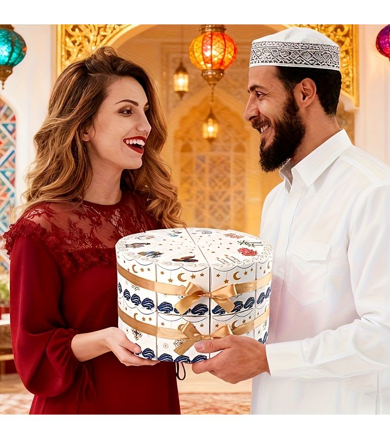 10pcs Ramadan Gift Boxes With Ribbons For Eid Al Fitr Celebrations - Image 2