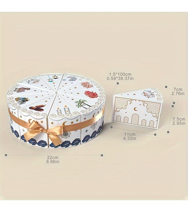 10pcs Ramadan Gift Boxes With Ribbons For Eid Al Fitr Celebrations - Image 3
