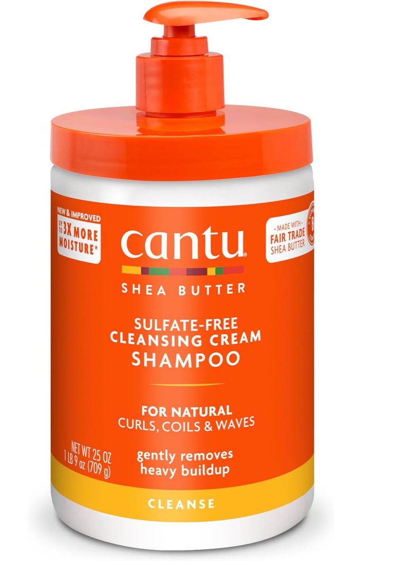 Cantu Cantu Shea Butter Cleansing Cream Shampoo for Natural Hair, 710 ml (Packaging May Vary)