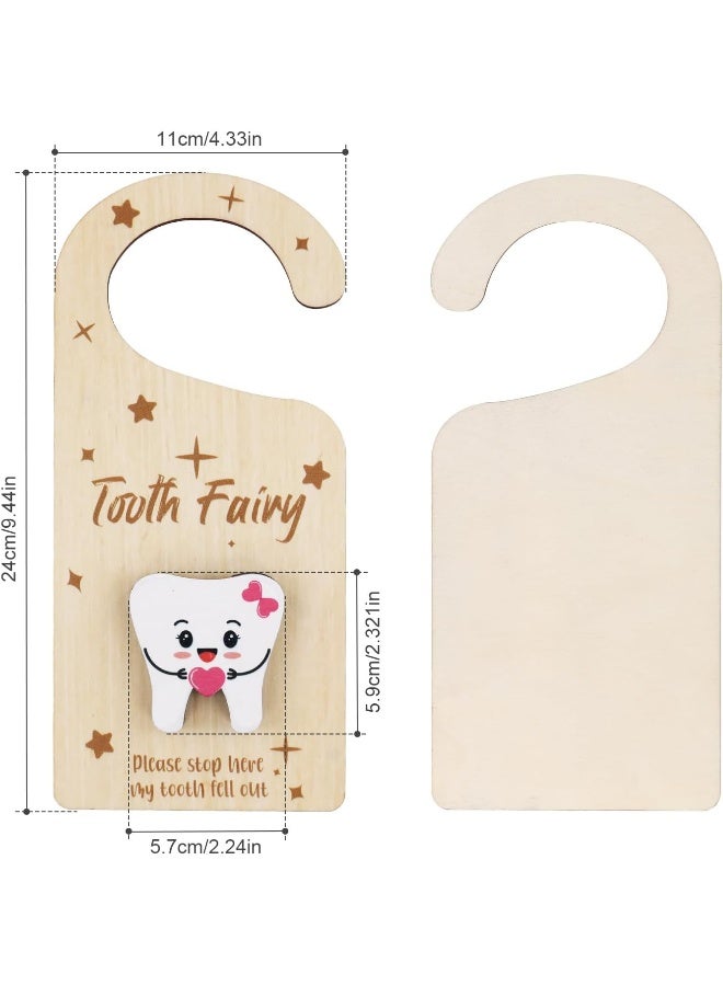 XIHIRCD علاقة باب جنية الأسنان XIHIRCD، صندوق تذكار أسنان خشبي ثلاثي الأبعاد - Image 2