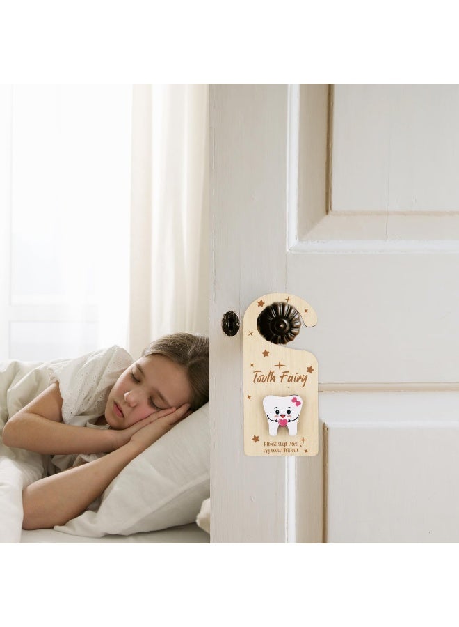 XIHIRCD علاقة باب جنية الأسنان XIHIRCD، صندوق تذكار أسنان خشبي ثلاثي الأبعاد - Image 5