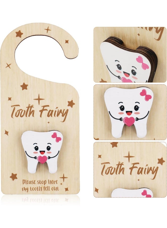 XIHIRCD علاقة باب جنية الأسنان XIHIRCD، صندوق تذكار أسنان خشبي ثلاثي الأبعاد - Image 4