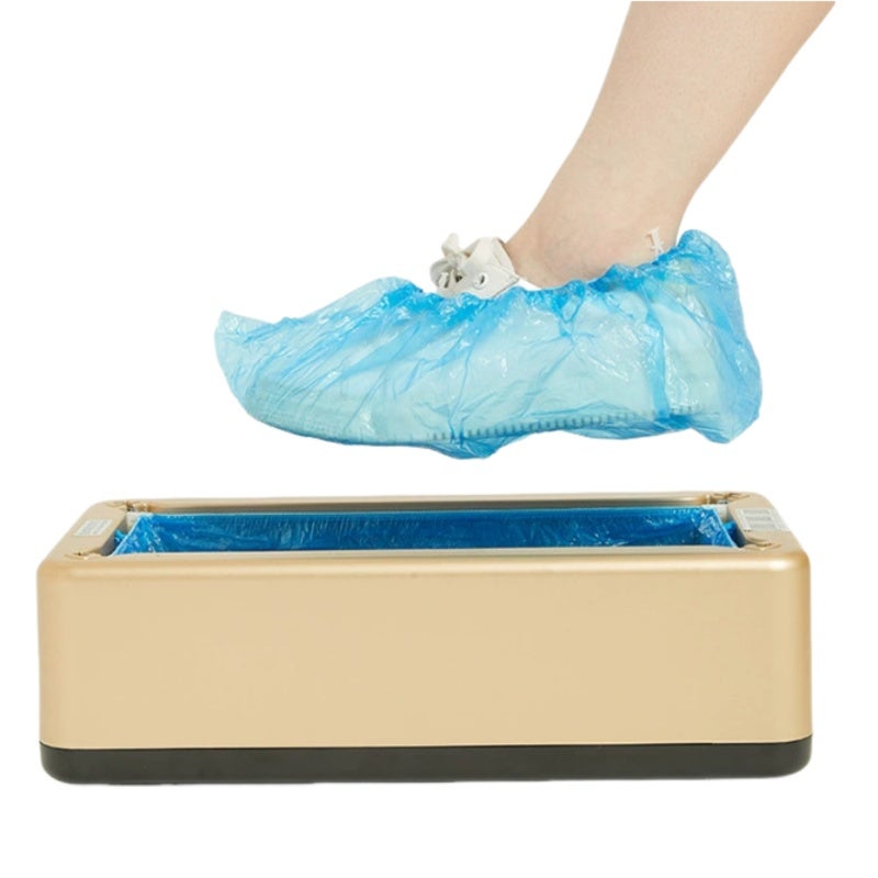 Automatic Shoe Cover Machine 15.7 X 8.2 X 4.7 Inches: Textured ABS Engineering Plastic, Slip-Resistant PVC Pads - Easy 1-Step Operation, Disposable Shoe Cover Dispenser for Home, Office, Factory, Shoe - Image 2