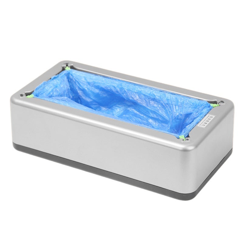 Automatic Shoe Cover Machine 15.7 X 8.2 X 4.7 Inches: Textured ABS Engineering Plastic, Slip-Resistant PVC Pads - Easy 1-Step Operation, Disposable Shoe Cover Dispenser for Home, Office, Factory, Shoe - Image 1