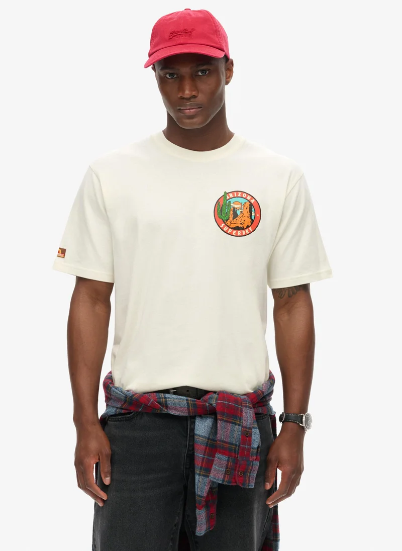 سوبر دراي Travel Postcard Chest Tshirt