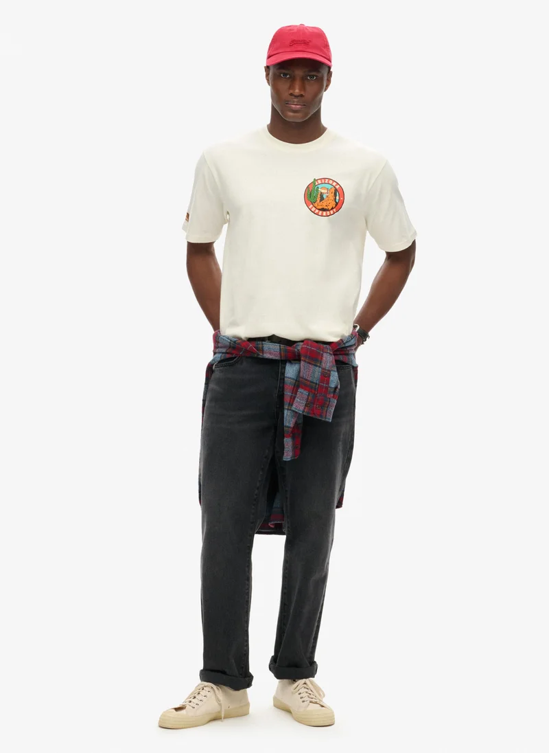 سوبر دراي Travel Postcard Chest Tshirt