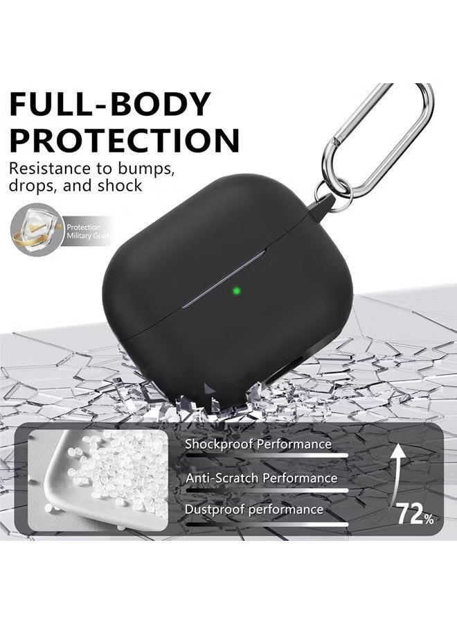 Samsung Galaxy Buds 3 / Buds 3 Pro Protective Case Cover with Cleaner Kit – Soft Silicone with Carabiner - Image 3