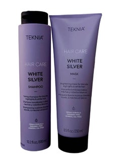 TEKNIA Lakme Teknia Silver White Enhancing Gray & Oil Shampoo300ML & Mask 250 ml 