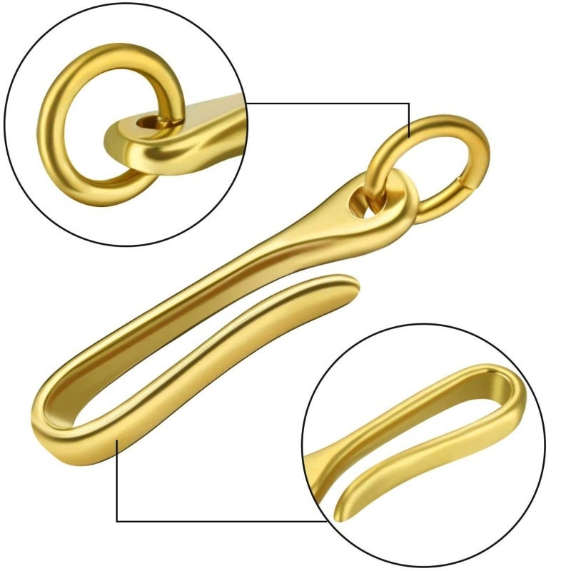 Belt Tweezers Keychains 2.8-Inch, 2.4-Inch, 1.9-Inch Heavy-Duty Brass Construction - Reinforced U-Shaped Design Scratch-Resistant Solid Brass Keychain for Nurses, Travelers, Outdoor Enthusiasts, Dads - Image 4