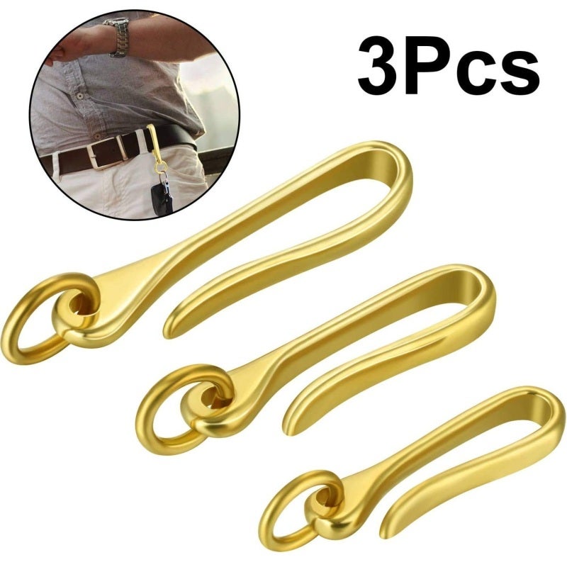 Belt Tweezers Keychains 2.8-Inch, 2.4-Inch, 1.9-Inch Heavy-Duty Brass Construction - Reinforced U-Shaped Design Scratch-Resistant Solid Brass Keychain for Nurses, Travelers, Outdoor Enthusiasts, Dads - Image 2