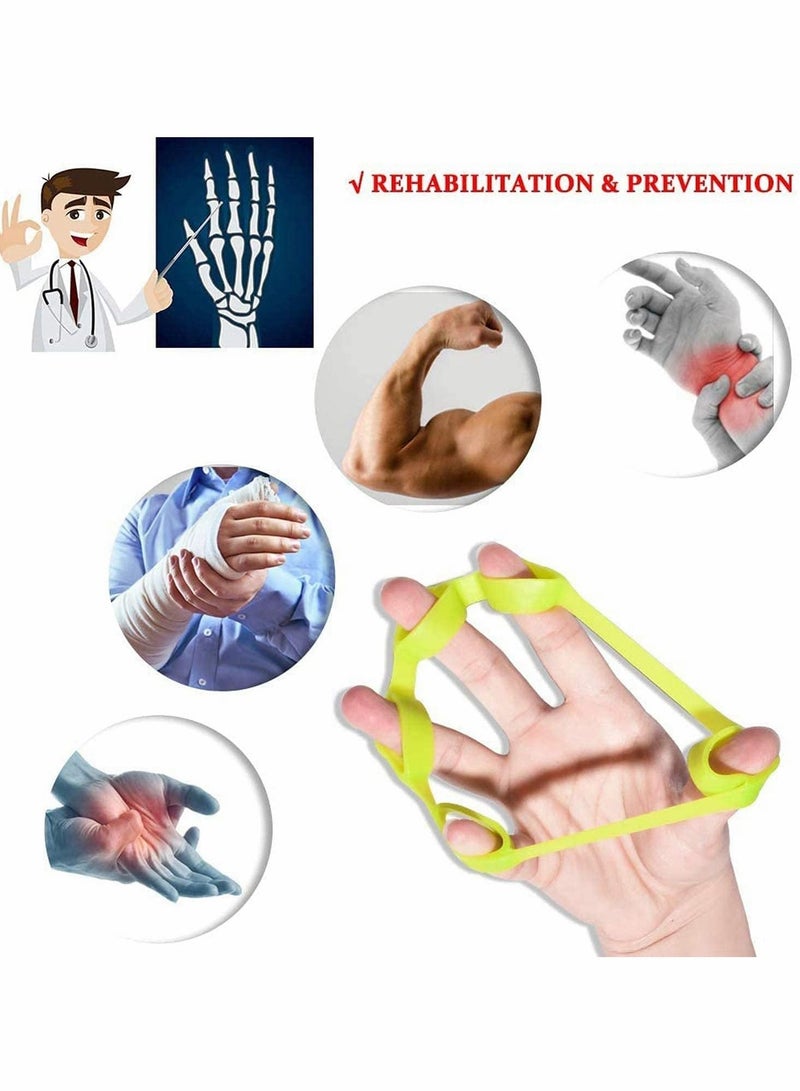 Excefore موسع الأصابع، جهاز تمرين اليد، مقبض الأصابع، مقوي، مدرب تسلق الصخور، تخفيف آلام المفاصل، إعادة تأهيل الإصابات، مجموعة من مستويات المقاومة، حزام موسع (6 قطع) - Image 2