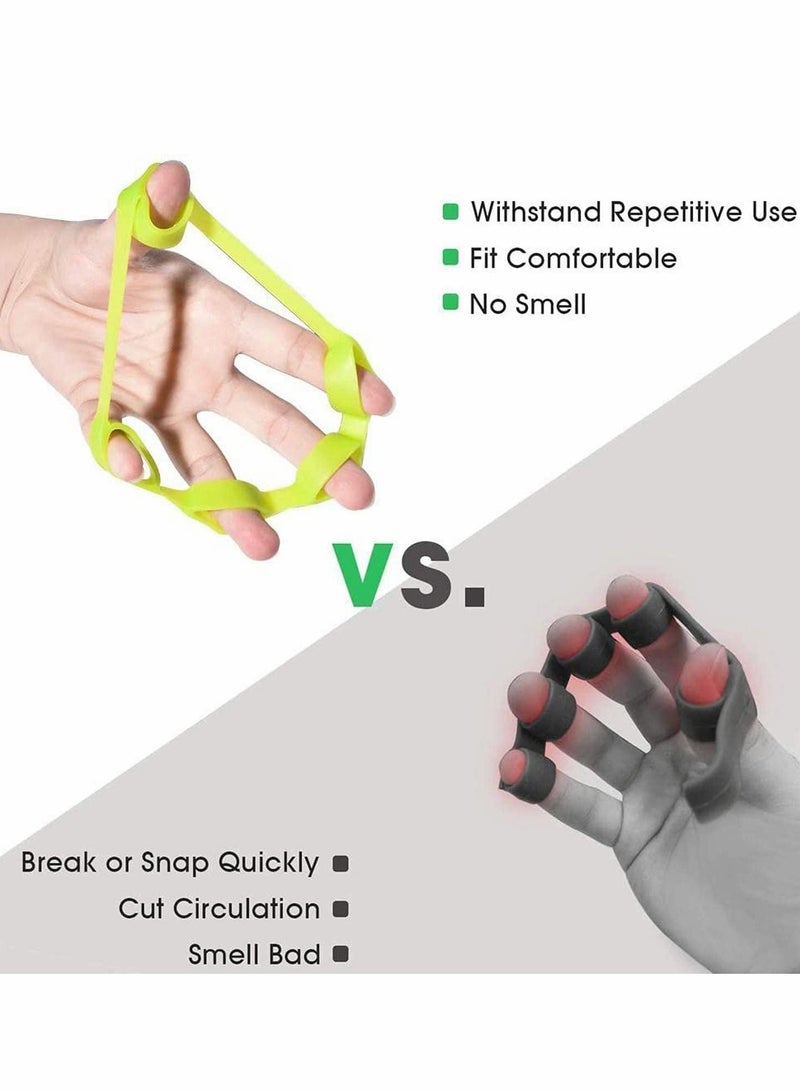 Excefore موسع الأصابع، جهاز تمرين اليد، مقبض الأصابع، مقوي، مدرب تسلق الصخور، تخفيف آلام المفاصل، إعادة تأهيل الإصابات، مجموعة من مستويات المقاومة، حزام موسع (6 قطع) - Image 4