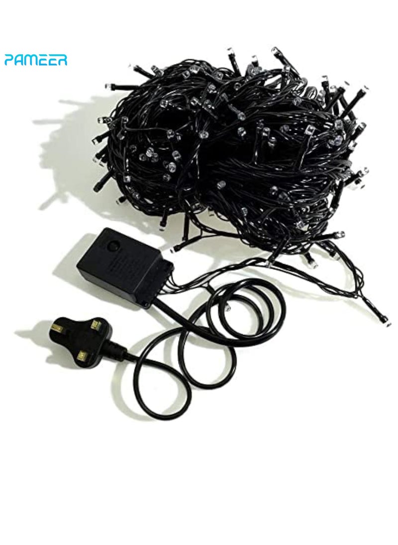 PAMEER - Multicolor 36ft 110 LEDs String Lights Black Wire Plug-in  String Home Decorative LED Strip for Christmas EID Ramadan Diwali and Wedding Parties Decoration Box Button Control 8 Modes - Image 1