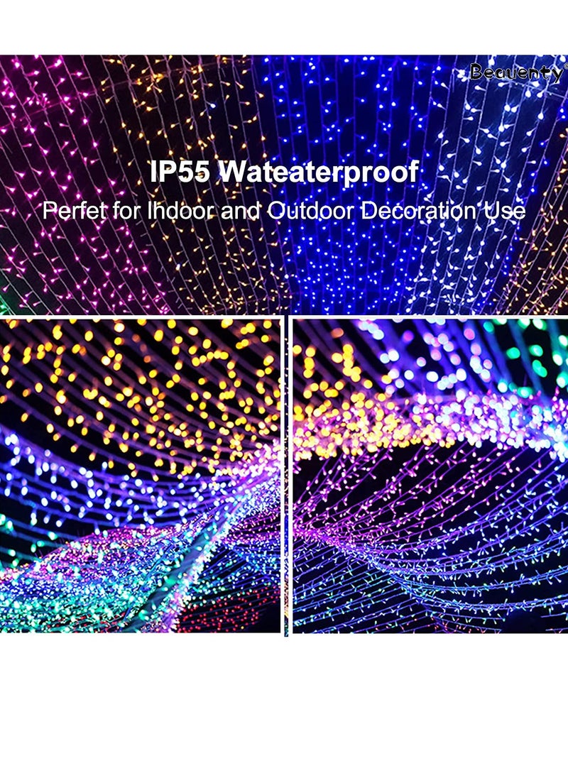 PAMEER - Multicolor 36ft 110 LEDs String Lights Black Wire Plug-in  String Home Decorative LED Strip for Christmas EID Ramadan Diwali and Wedding Parties Decoration Box Button Control 8 Modes - Image 1
