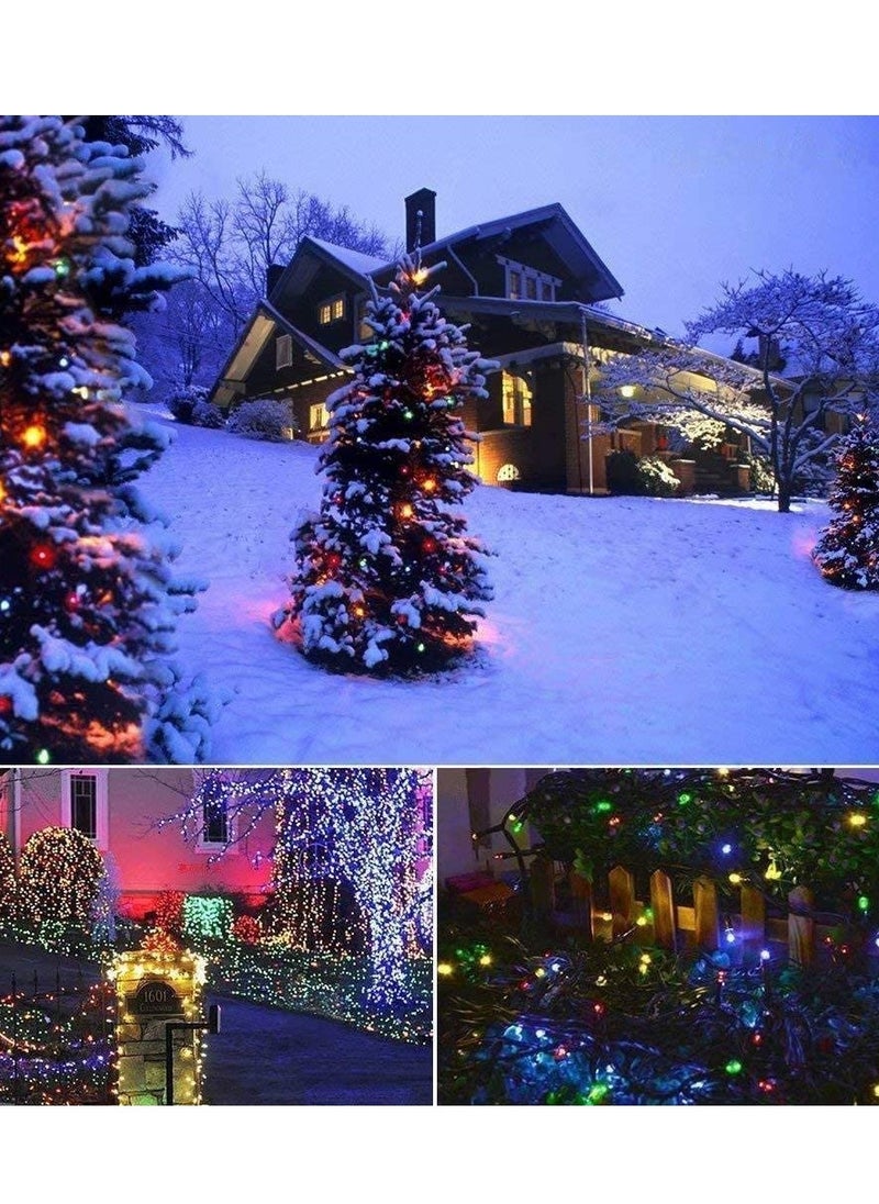 PAMEER - Multicolor 36ft 110 LEDs String Lights Black Wire Plug-in  String Home Decorative LED Strip for Christmas EID Ramadan Diwali and Wedding Parties Decoration Box Button Control 8 Modes - Image 1